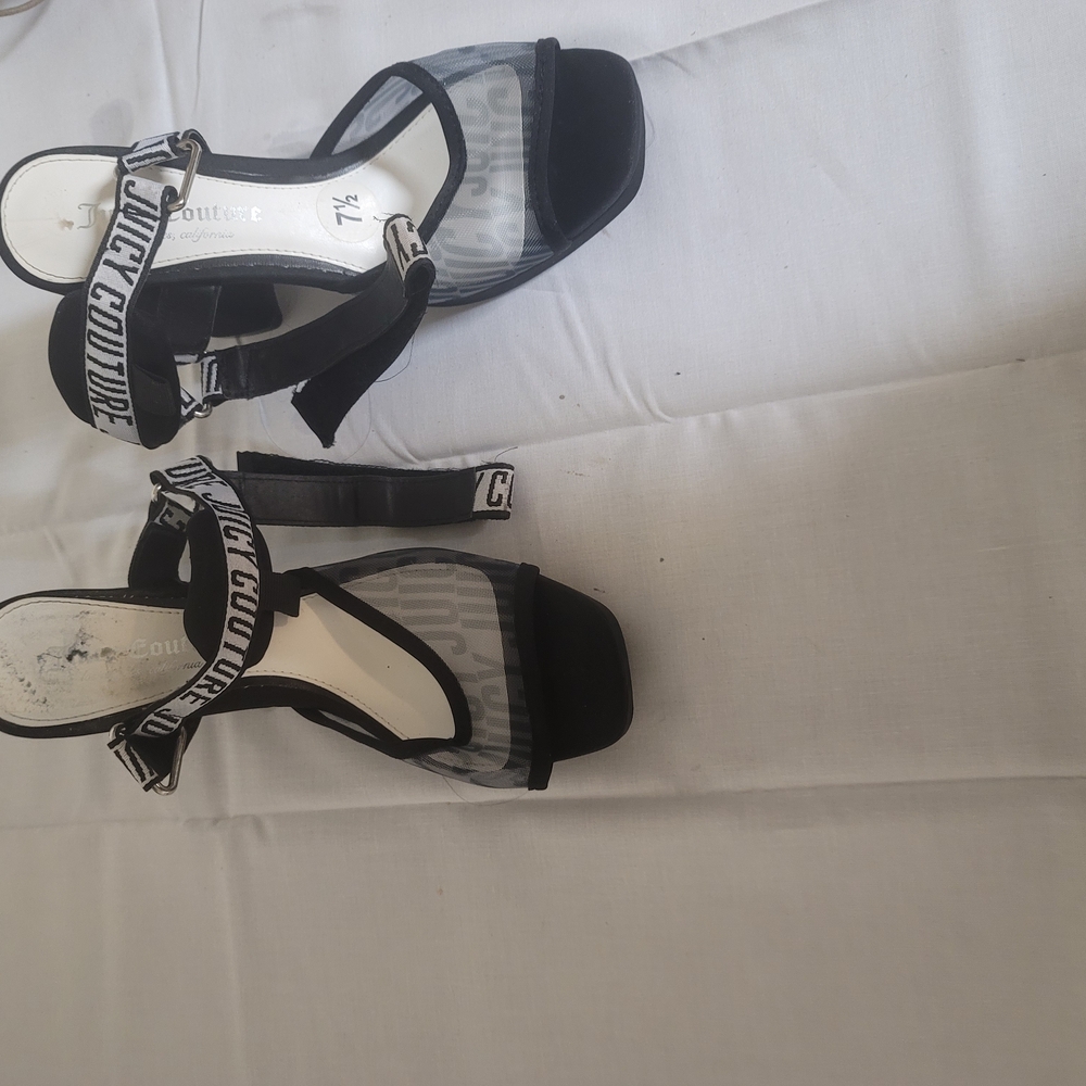 Juicy Couture Black and White Heels